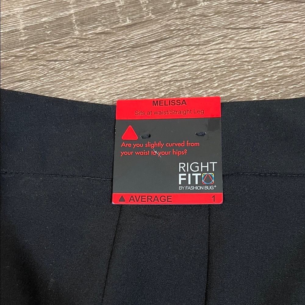 Studio 1940 Women's Elegant Black Straight Leg Pants/Slacks NWT retail $37